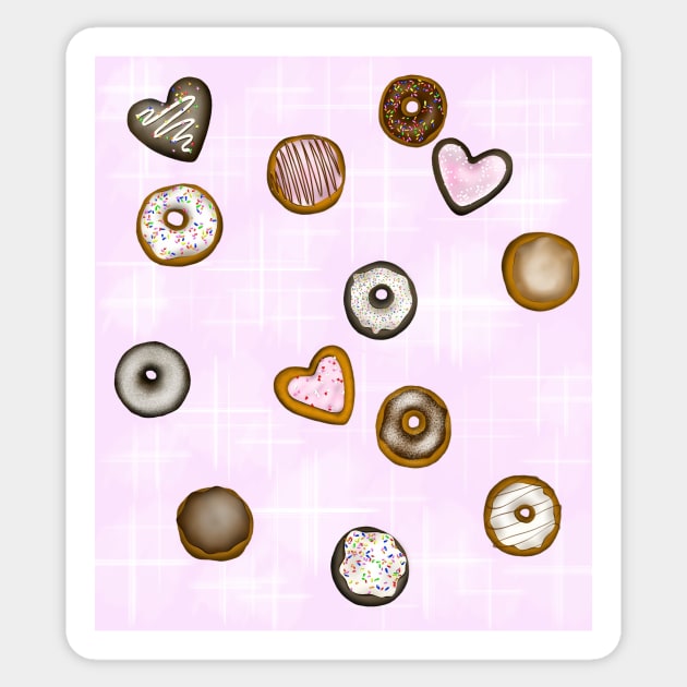 Donut Lover Donut Obsession Sticker by hallieodom